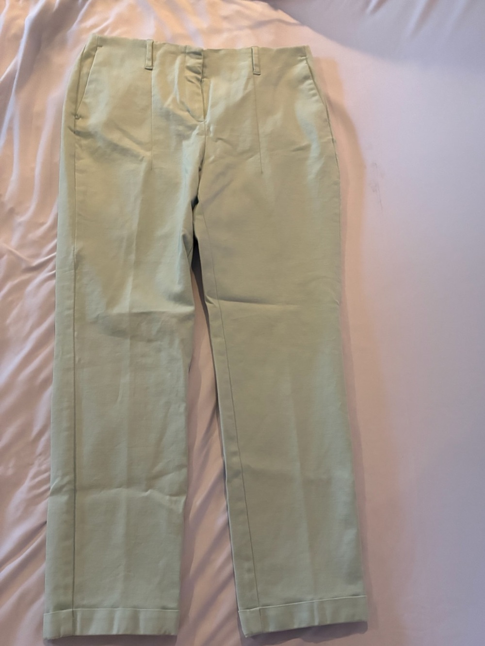 Boden Cropped Chino Pants in Pale Mint